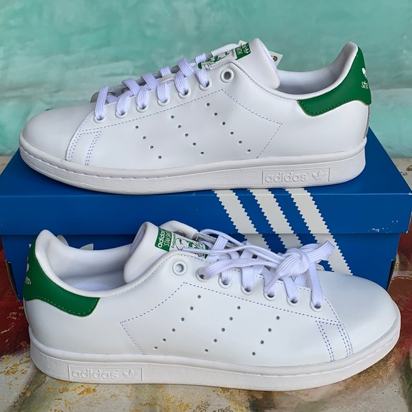 ADIDAS STAN SMITH MENS FTWWHT/FTWWHT/GREEN - Picture 2 of 16